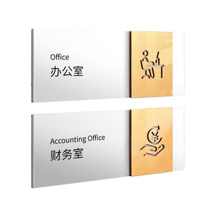 男女洗手间提示牌酒店WC厕所左右指示牌门牌公厕标识牌亚克力无障碍第三卫生间定制感应出坐便蹲便标牌贴定制