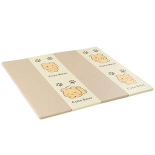 印花爬爬垫加厚4cm儿童家用无甲醛xpe宝宝pu地垫折叠款婴儿爬行垫