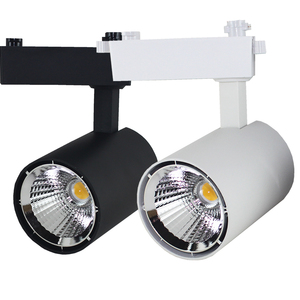 欧普照明LED射灯COB轨道射灯30W三线轨道灯商铺服装店展厅轨道灯