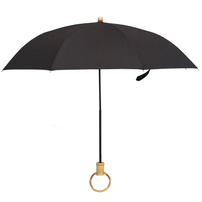 日系圆环竹节手柄遮阳伞复古