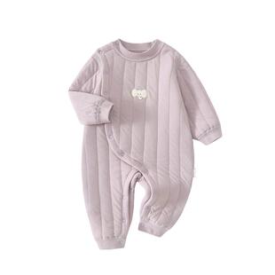 婴儿衣服秋季夹棉连体衣a类纯棉婴幼儿宝宝秋装秋冬女宝保暖66码9