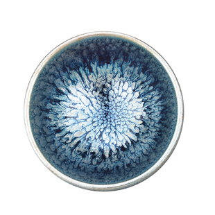 百花盏建盏茶杯 正宗铁胎菊花禅定杯建盏茶杯品茗主人杯个人单杯