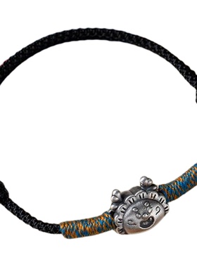 足银999笑口常开小龙手绳