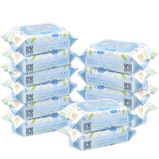 艾娜骑士 婴儿手口湿巾纸湿纸巾宝宝新生儿专用80抽24包湿巾整箱