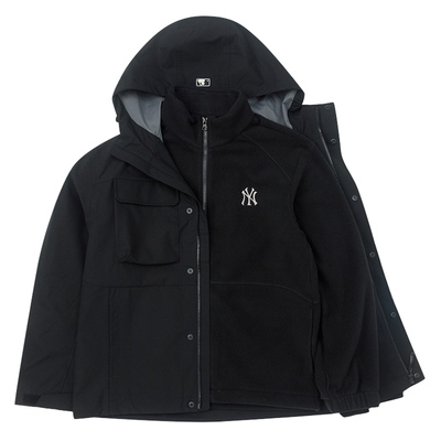 MLB男女抓绒三合一冲锋衣外套