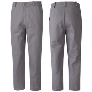 纯棉直筒工作服裤子男加厚耐磨防烫电焊工长裤宽松加肥加大劳保裤