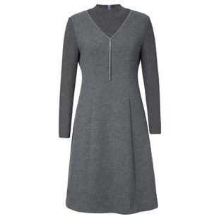 NAERSI娜尔思绵羊毛连衣裙简约百搭25年冬季新款季新款时尚裙子