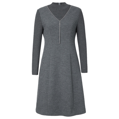 NAERSI娜尔思绵羊毛连衣裙简约百搭25年冬季新款季新款时尚裙子