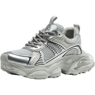 CDF女鞋轻奢时尚秋季百搭松糕老爹鞋女增高厚底网红休闲运动鞋子