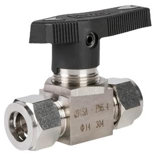 304/316不锈钢卡套球阀仿美直通面板安装球阀仪表开关气源球阀8mm