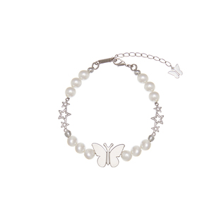 STUGAZISilky Butterfly Star Bracelet三连星光面蝴蝶设计感手链