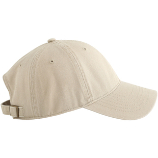 黄色水洗棉日系软顶奶黄棒球帽韩版百搭男女姜黄鸭舌帽显脸小