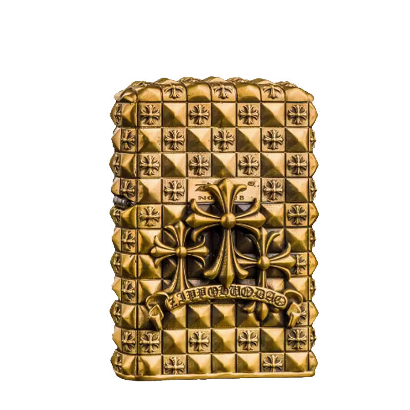 Zippo打火机重盔甲送礼铜色