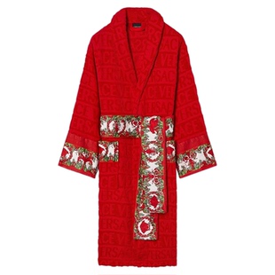 【季末优惠】VERSACE/范思哲 情侣家居棉质印花Baroque浴袍