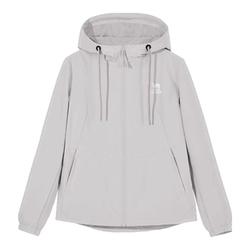 运动外套加绒连帽防风保暖骆驼女