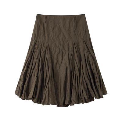 ICE DUST x LOOKNOW2026春季新品褶皱感半身裙短裙女