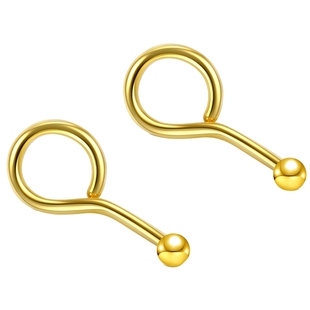 潮宏基珠宝小圆珠黄金耳钉耳坠足金耳勾耳环耳饰经典小豆豆 计价