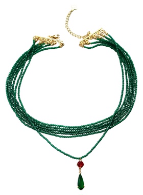 SU浮空岛绿野小众设计感锁骨链