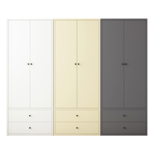 钢制衣柜家用卧室出租房用简易组装儿童金属衣服收纳柜环保无甲醛