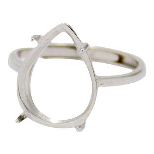 S925纯银戒指空托DIY水滴6*9*12*14*187*10*13*15*198*11*1413*17