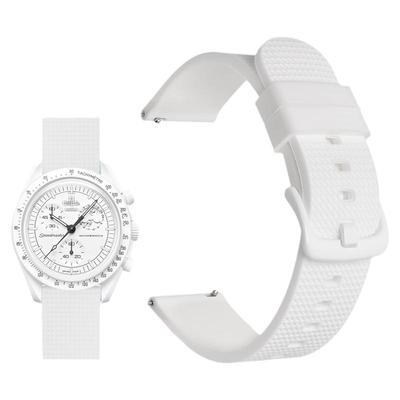 适用Swatc史努比表带联名款omega欧米茄斯沃琪磨砂硅胶带月球水星