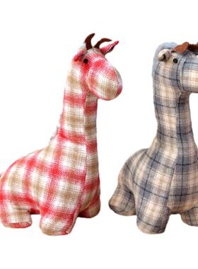 可爱布艺小马竹炭儿童房装饰摆件