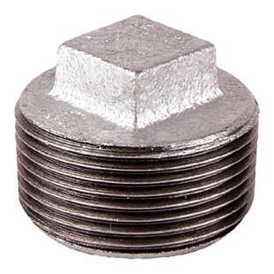 迈克堵头热镀锌燃气管堵头塞头闷头外丝外牙国标玛钢管帽闷头堵头