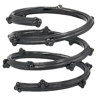 QuriouStone其石哥特风格螺旋多层缠绕小花戒指925纯银开口可调节