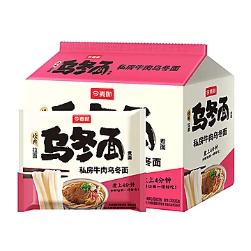 【今麦郎】乌冬面辣白菜牛肉大方便面5袋