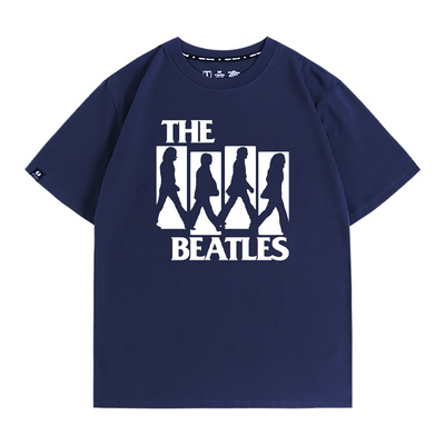 甲壳虫乐队The Beatles披头士摇滚短袖纯棉T恤夏季男定制百搭休闲