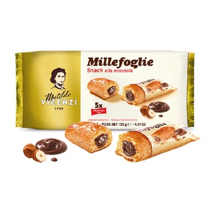 维西尼意大利榛子奶油夹心饼干125g独立包装层层酥脆香甜口感丰富