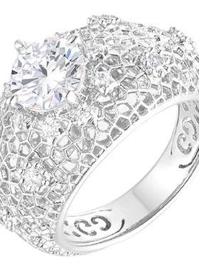 G XIAOXIAO 轻奢高级气质百搭精工蕾丝戒指 F16D131