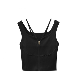 于文文同款又甜又辣吊带小众短款别致背心外穿奶系穿搭小个子上衣