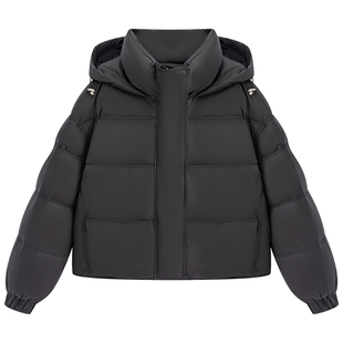 【商场同款】阿依莲高端加厚羽绒服女25冬季新款白鸭绒连帽短外套