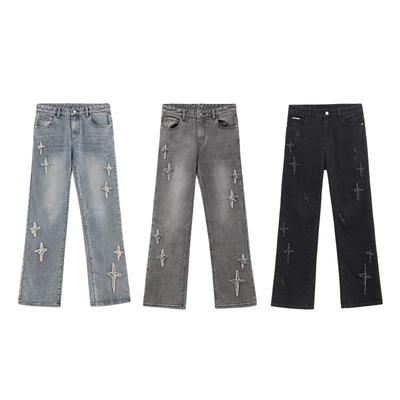 贴布牛仔裤Iconslab水洗