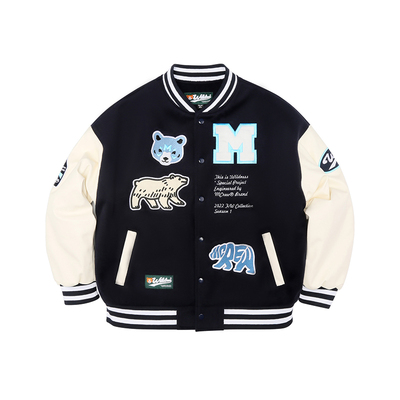 MMLABCREW加厚棒球夹克外套