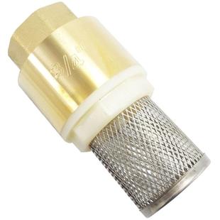 井底阀钢丝网止回阀抽水泵止水阀防管道水回流带弹簧4分6分塑料芯