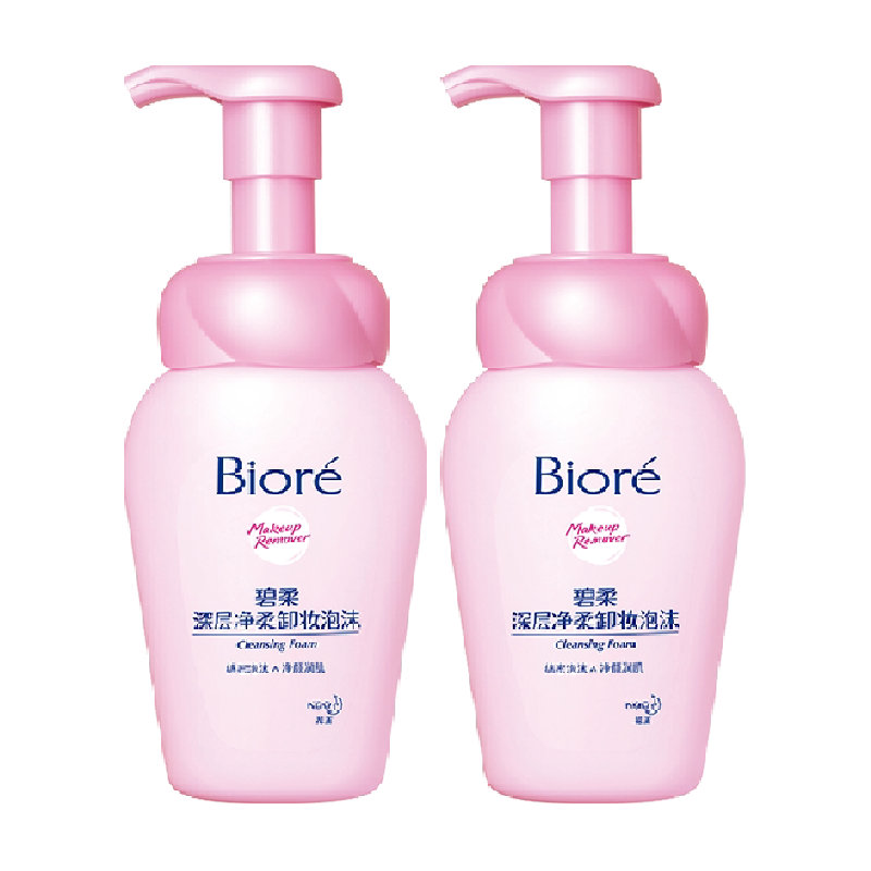 花王Biore/碧柔深层净柔卸妆泡沫150mlX2瓶面部温和深层清洁正品