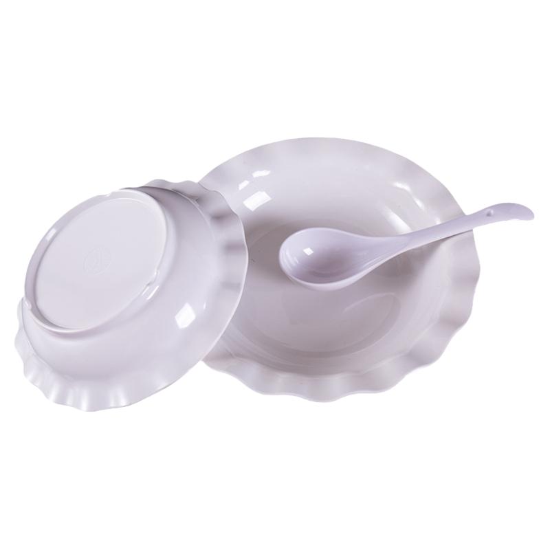潮玉密胺仿瓷大汤碗饭店酸菜鱼盆饭盆菜盆塑料水果碗商用汤盆面碗