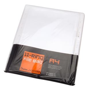 树德11孔文件保护袋A4活页资料册替换芯EH303透明文件袋子加厚