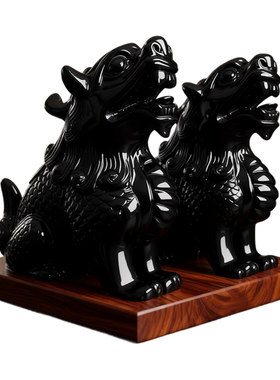 黑曜石貔貅招财镇宅玉石摆件