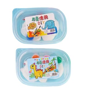 儿童石膏娃娃彩绘手工diy涂鸦玩具幼儿园白胚地颜料创意绘画上色