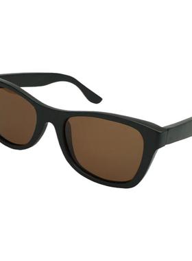 茶色偏光黑色木框太阳镜