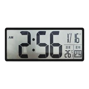 新款创意大屏幕电池数字时钟简约多功能客厅挂钟摆台式电视柜钟表