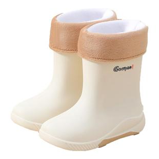 儿童雨靴男童加绒可拆卸宝宝雨鞋冬季保暖男女童男孩水鞋防滑胶鞋