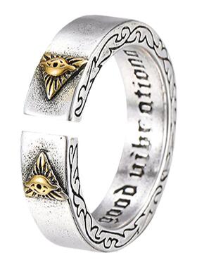 潮牌美式戒指小众复古