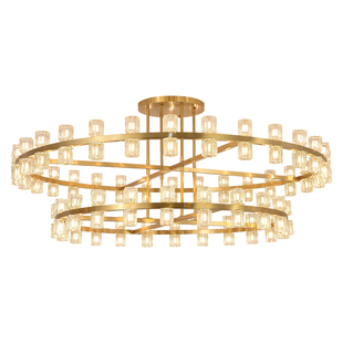 现代简约包厢吊灯酒店大堂餐厅高档包间别墅客厅圆形玻璃水晶灯具