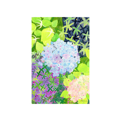 原创唯美装饰画卡片四季礼物