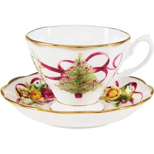 Royal Albert皇家阿尔伯特 老镇玫瑰圣诞系列茶杯咖啡杯碟套装