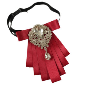 韩版领结男士新郎结婚礼服钻石镶钻饰品领花女司仪夜店演出领结潮